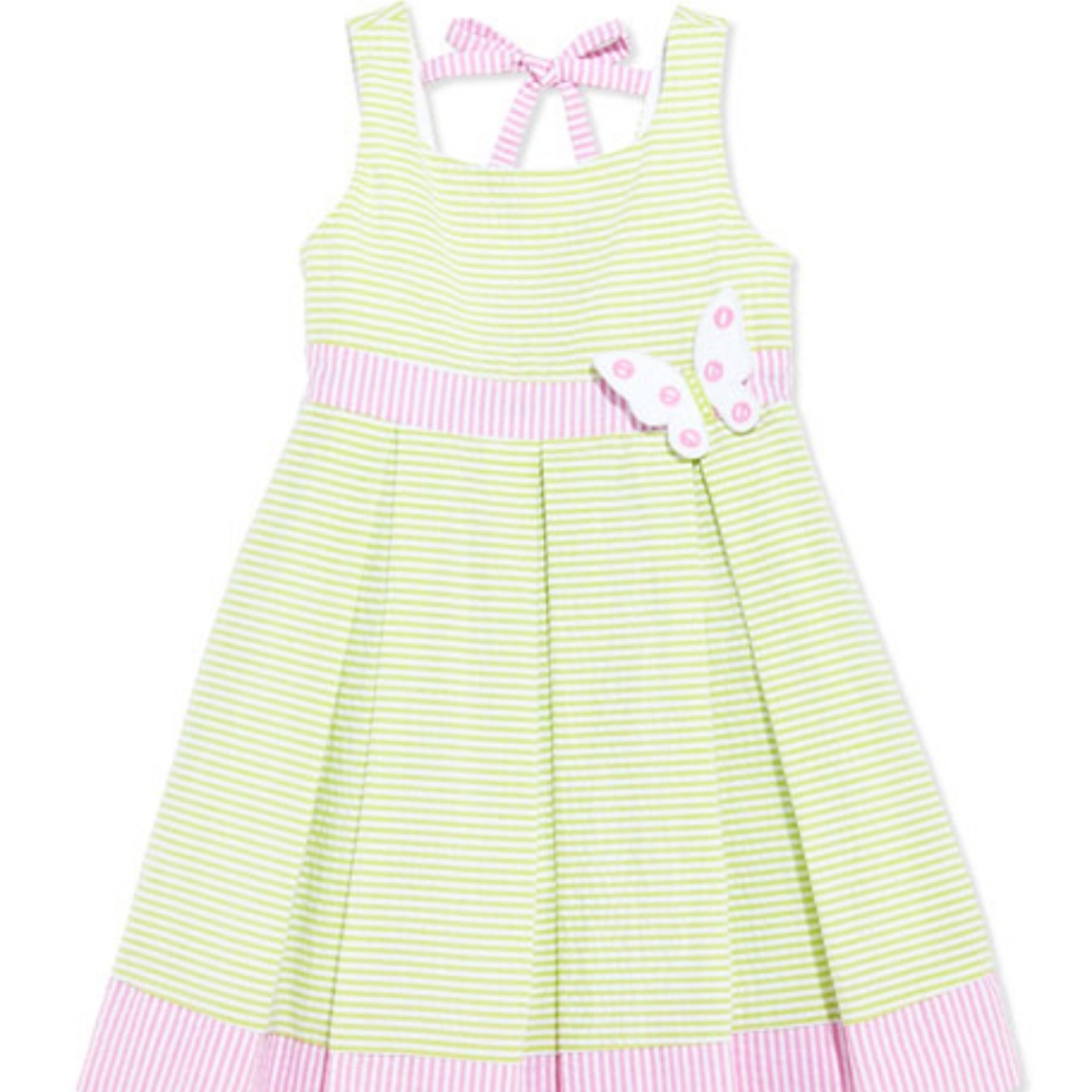 Girls' Seersucker Butterfly Dress